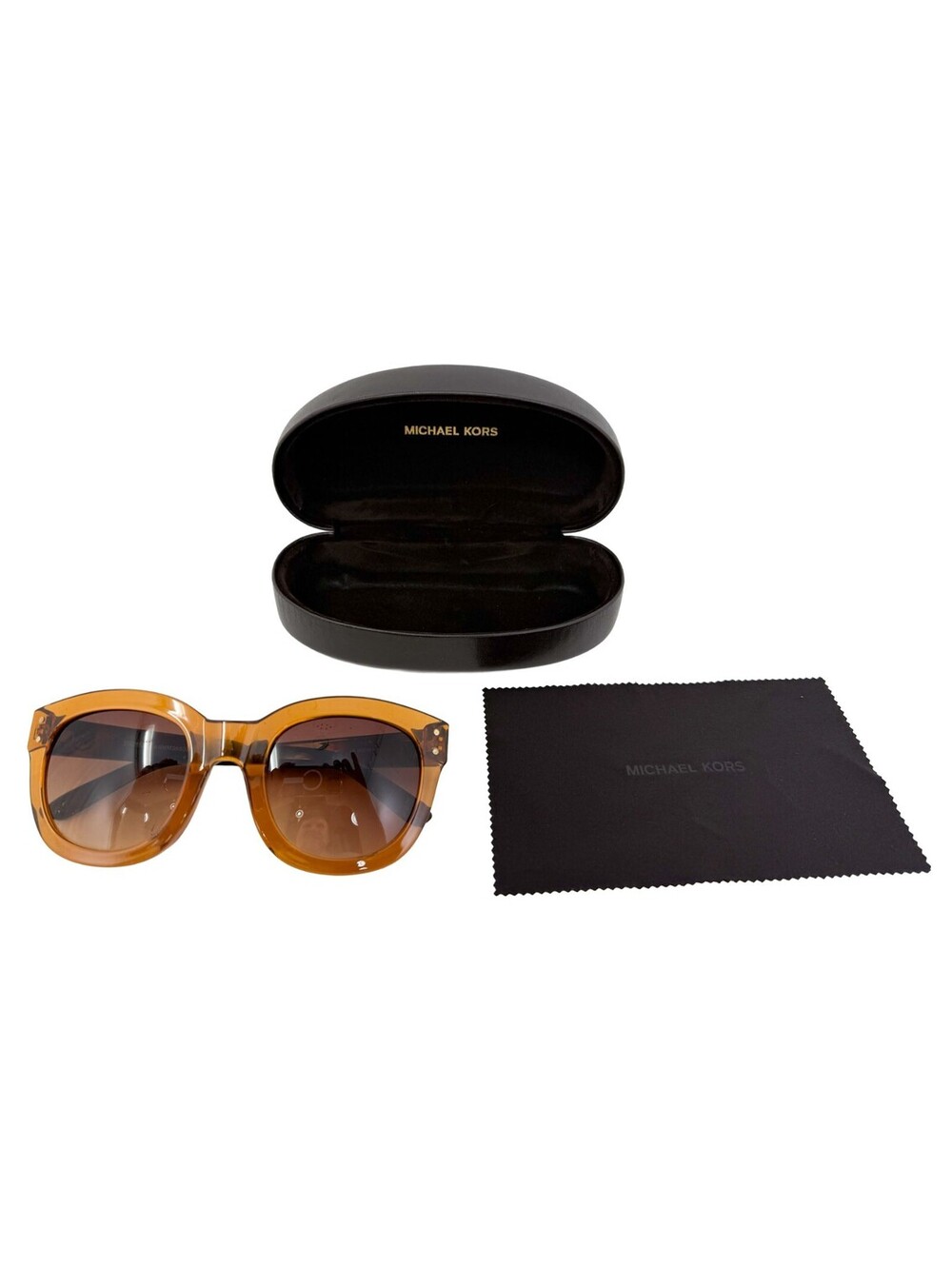 Michael Kors Faith Womens Sunglasses (M3650S) Brown Plastic + Clamshell Case